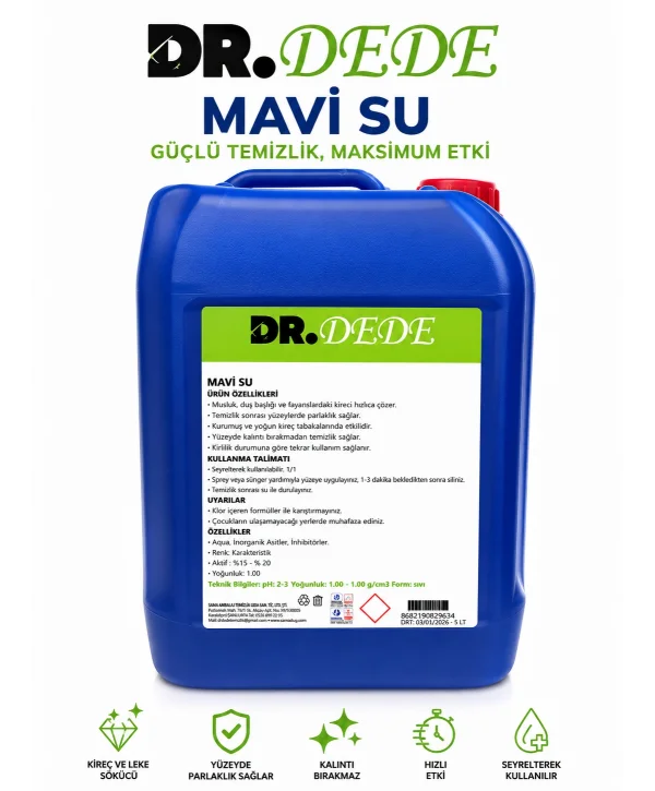 DR DEDE WC BANYO MAVİ SU 5 KG.