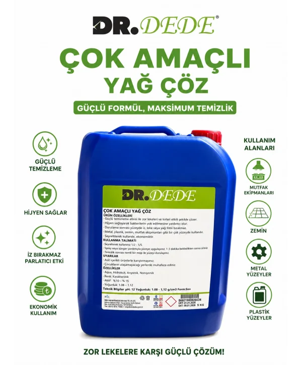 DR DEDE YAĞ ÇÖZÜCÜ 5 KG.