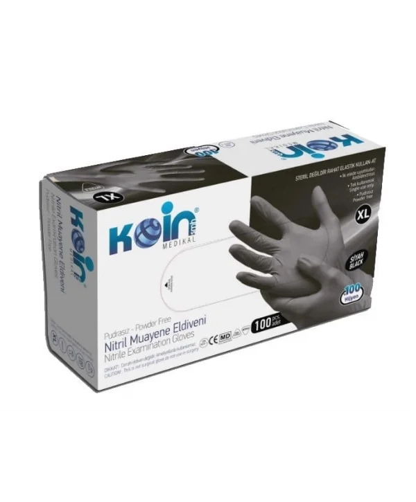 ELDİVEN NİTRİL SİYAH XL  100*20