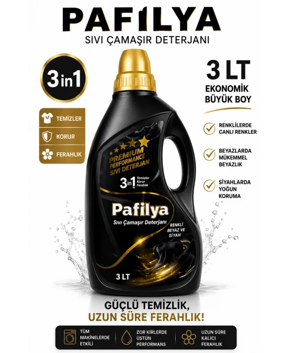 PAFİLYA SIVI DETERJAN 3 LT. *4 lü