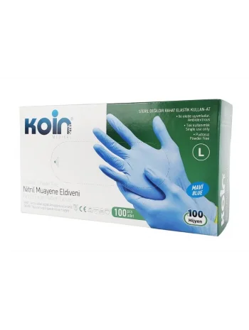 ELDİVEN NİTRİL MAVİ BÜYÜK (L)100 LÜ*20
