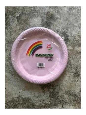 RAİNBOW PLAS TABAK LİLA 22 CM 25 Lİ *40