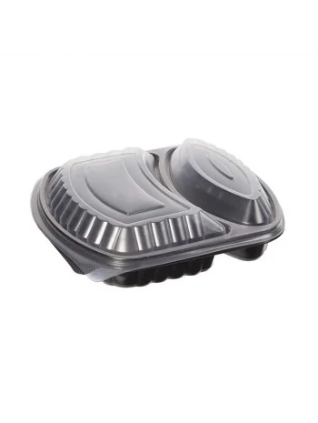 FT1 YEMEK KABI PLASTİK 2 GÖZLÜ KABI + KAPAK *200 LÜ