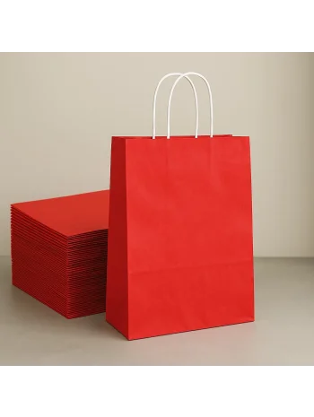 ERDE KRAFT ÇANTA BÜYÜK BOY KIRMIZI  31*41  25*10 LU