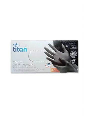 ELDİVEN TİTAN EKSTRA SİYAH XL 50*20 Lİ