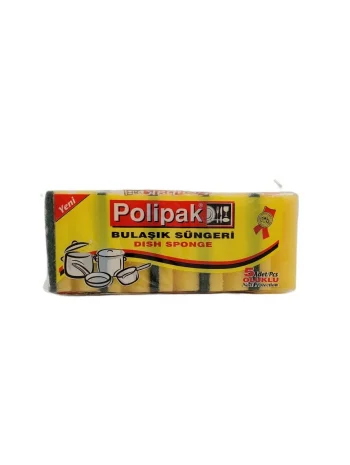 BULAŞIK SÜNGERİ  POLİPAK EXTRA 5 Lİ *48 Lİ