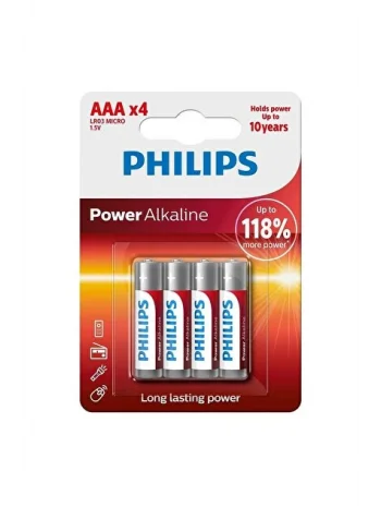 PİL PHILPS 4 LÜ  İNCE  *12 PK