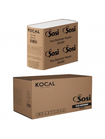 DİSPANSER PEÇETE SOSİ  3 KATLI 200 *18 Lİ