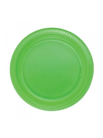 RAİNBOW PARTİ PLASTİK TABAK YEŞİL 22 CM 25 Lİ * 40