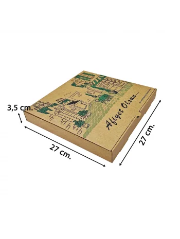 PİZZA KUTUSU 27*27*3,5 100 LÜ
