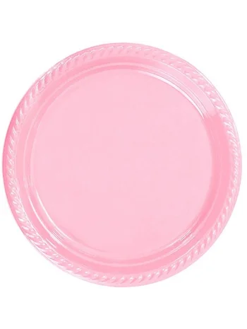UPLASS PARTİ PLASTİK TABAK PEMBE 22 CM 25 Lİ *40