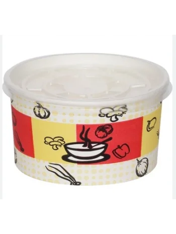 KARTON ÇORBA KASESİ CEK + KAPAK 25*20 Lİ 14 OZ