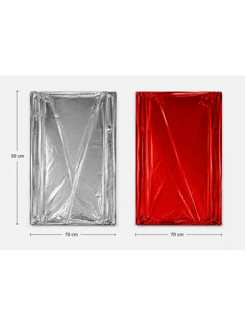 ERDE METALİZE TABAKA  50*70  GÜMÜŞ 100 ad* 20 pk