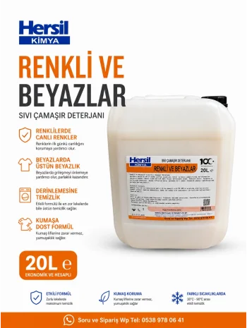 HERSİL SIVI ÇAMAŞIR DETERJANI 20 LT.