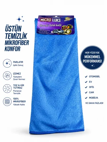 MİKROFİBER OTO BEZİ  LÜKS PARLAK KADİFE 50*70 20Lİ