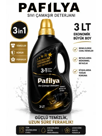 PAFİLYA SIVI DETERJAN 3 LT. *4 lü