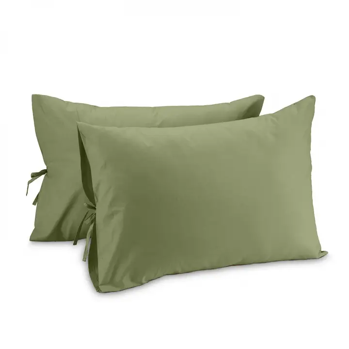 Bağcıklı Yastık Kılıfı 50x60 cm (2’li Set) – %100 Pamuk | Sabia Home – Zeytin