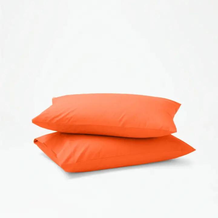 Sabia %100 Pamuk 62 Tel (155 TC) Bebek Yastık Kılıfı Seti 35x45cm - Açık Kiremit