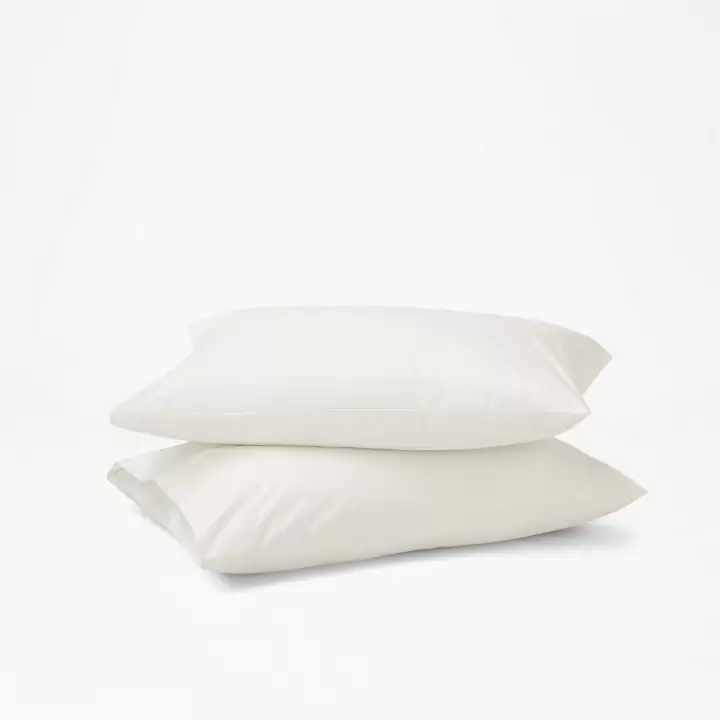 Sabia %100 Pamuk 62 Tel (155 TC) Bebek Yastık Kılıfı Seti 35x45cm - Beyaz