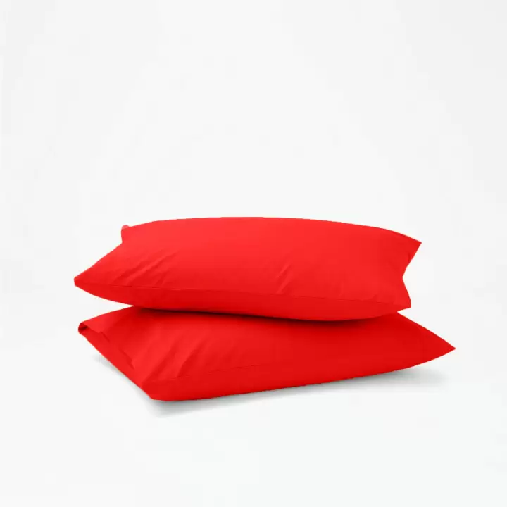 Sabia %100 Pamuk 62 Tel (155 TC) Bebek Yastık Kılıfı Seti 35x45cm - Kırmızı