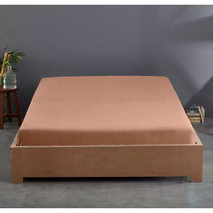 Lastikli Çarşaf 100x200 cm – +37 cm Yükseklik – %100 Pamuk | – Sabia Home  - Krem