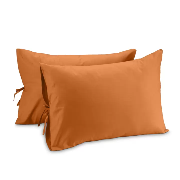 Bağcıklı Yastık Kılıfı 50x60 cm (2’li Set) – %100 Pamuk | Sabia Home – Açık Kiremit