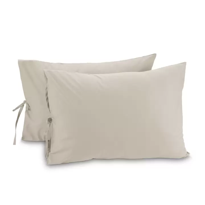 Bağcıklı Yastık Kılıfı 50x60 cm (2’li Set) – %100 Pamuk | Sabia Home – Bej