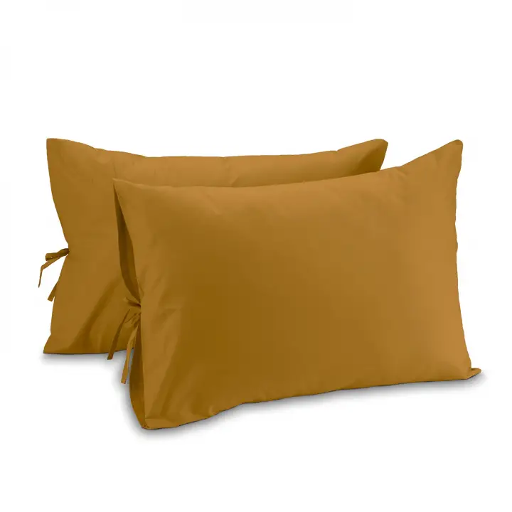 Bağcıklı Yastık Kılıfı 50x60 cm (2’li Set) – %100 Pamuk | Sabia Home – Hardal