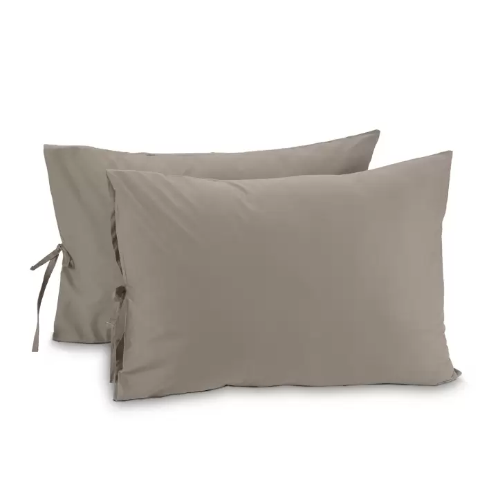 Bağcıklı Yastık Kılıfı 50x60 cm (2’li Set) – %100 Pamuk | Sabia Home – Gri