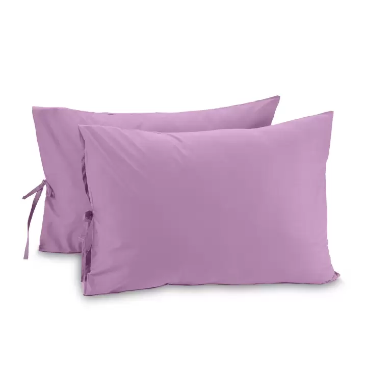 Bağcıklı Yastık Kılıfı 50x60 cm (2’li Set) – %100 Pamuk | Sabia Home – Lila