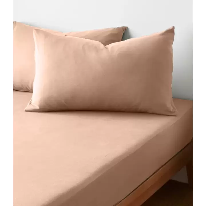 Sabia %100 Pamuk 62 Tel (155 TC) Okotex Sertifikalı Çift Kişilik Lastikli Çarşaf Seti 150x200 cm - Krem