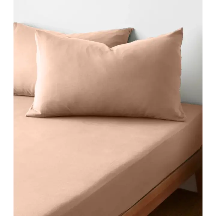 Sabia %100 Pamuk 62 Tel (155 TC) Okotex Sertifikalı Çift Kişilik Lastikli Çarşaf Seti 160x200 cm - Krem