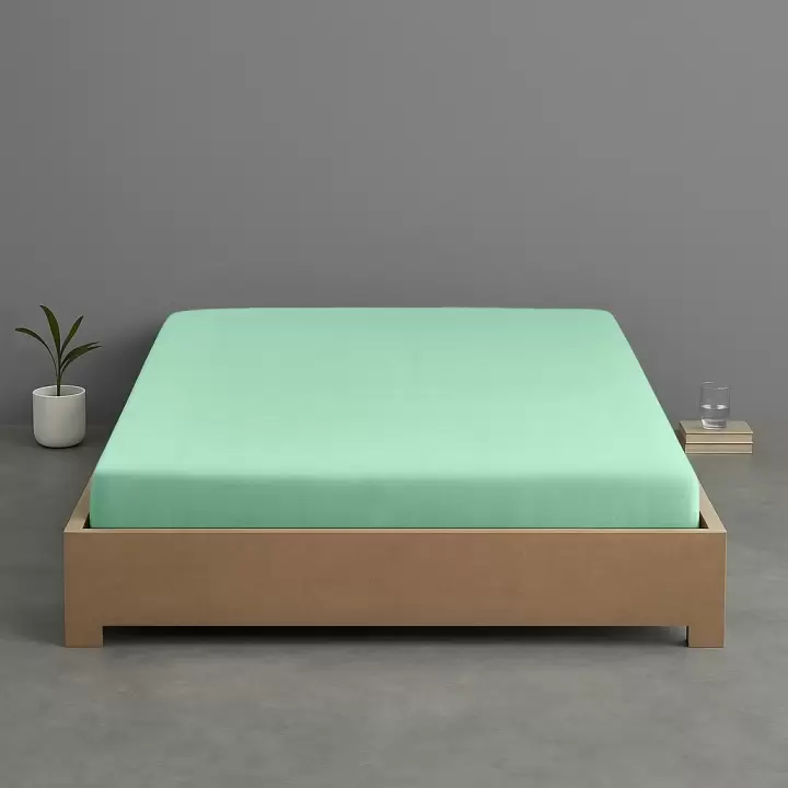 Sabia %100 Pamuk 62 Tel (155 TC) Tek Kişilik Nevresim Seti (2 Yastıklı) - Mintblue