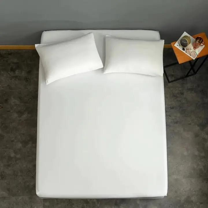 Lastikli Çarşaf 140x200 cm – Çift Kişilik – +30 cm Yükseklik – %100 Pamuk | Sabia Home-Beyaz
