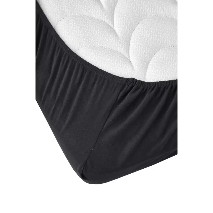 Sabia %100 Pamuk 62 Tel (155 TC) Okotex Sertifikalı Çift Kişilik Lastikli Çarşaf Seti 150x200 cm - Siyah
