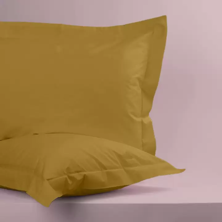 Oxford Yastık Kılıfı 50x60 cm – %100 Pamuk (2li Set) | Sabia Home – Hardal