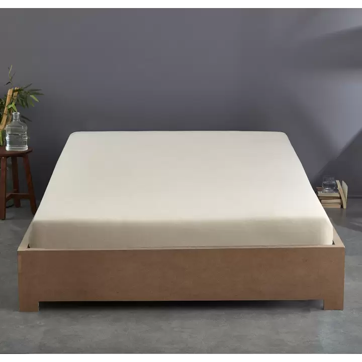 100x200 cm Lastikli Çarşaf – 30 cm Yükseklik | Pamuklu | Sabia Home –  Bej