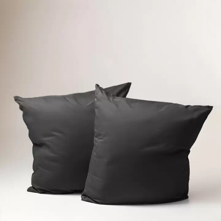 Sabia %100 Pamuk Yastık Kılıfı Seti 62 Tel (155 TC) Okotex Sertifikalı 70x70 cm - Siyah