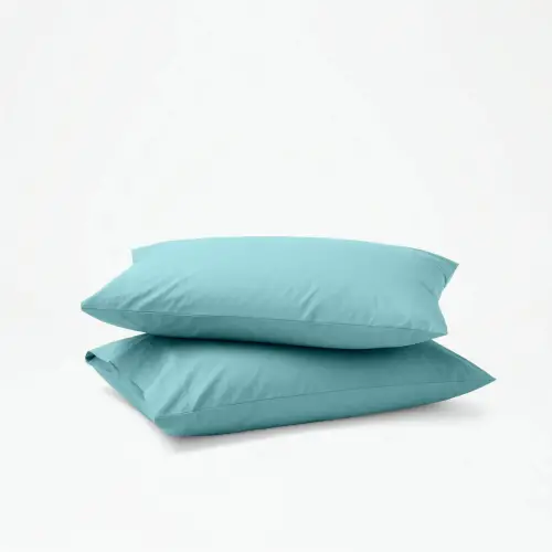 Sabia %100 Pamuk 62 Tel (155 TC) Bebek Yastık Kılıfı Seti 35x45cm - Mintblue