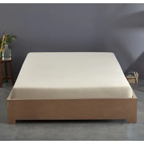 Lastikli Çarşaf 120x200 cm – +37 cm Yükseklik – %100 Pamuk | – Sabia Home  - Bej