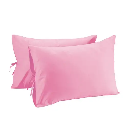 Bağcıklı Yastık Kılıfı 50x60 cm (2’li Set) – %100 Pamuk | Sabia Home – Pembe