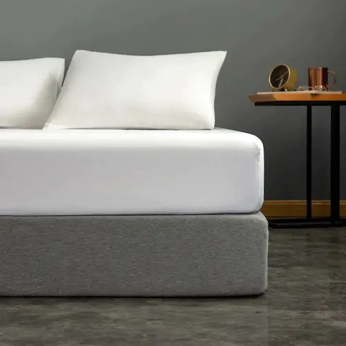 Sabia %100 Pamuk 62 Tel (155 TC) Okotex Sertifikalı Battal Boy Çift Kişilik Lastikli Çarşaf Seti 180x200 cm - Beyaz