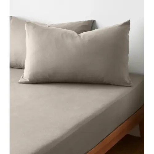 Sabia %100 Pamuk 62 Tel (155 TC) Okotex Sertifikalı Çift Kişilik Lastikli Çarşaf Seti 140x200+37 cm -Gri