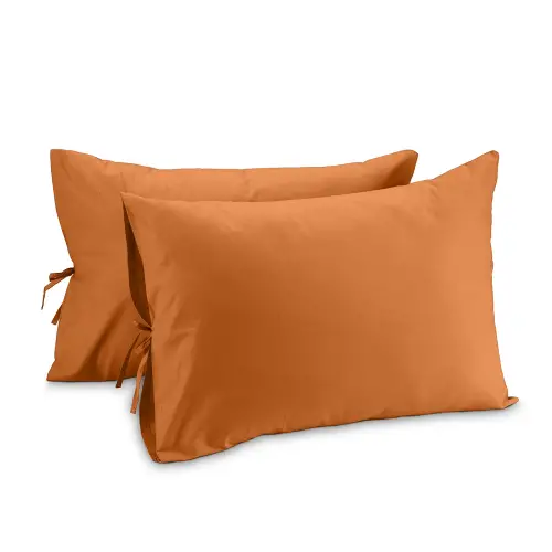 Bağcıklı Yastık Kılıfı 50x70 cm (2’li Set) – %100 Pamuk | Sabia Home –  Açık Kiremit