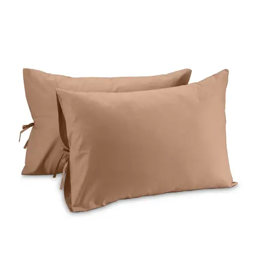 Bağcıklı Yastık Kılıfı 50x70 cm (2’li Set) – %100 Pamuk | Sabia Home –  Krem