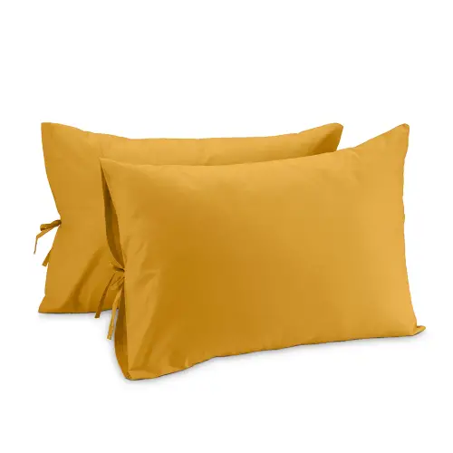 Sabia %100 Pamuk 62 Tel (155 TC) Okotex Sertifikalı Yastık Kılıfı Seti - Sarı