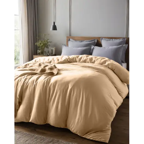 Sabia %100 Pamuk 62 Tel (155 TC) Tek Kişilik Nevresim - Krem