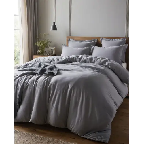 Sabia %100 Pamuk 62 Tel (155 TC) Tek Kişilik Nevresim - Gri