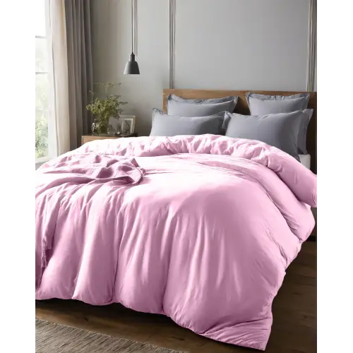 Sabia %100 Pamuk 62 Tel (155 TC) Tek Kişilik Nevresim - Pembe