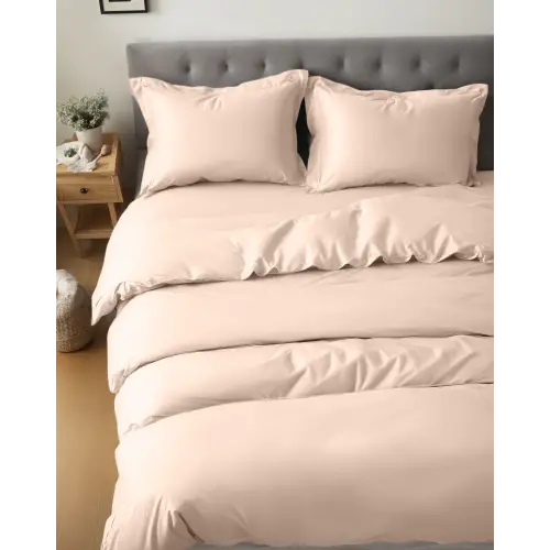 Sabia %100 Pamuk 62 Tel (155 TC) Tek Kişilik Nevresim Seti - Bej